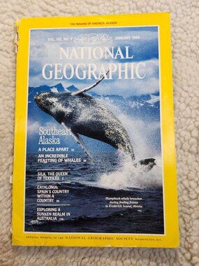 National Geographic Jan 1984 Vol 165 No 1 Southeast Alaska Humpback Whale Cover
